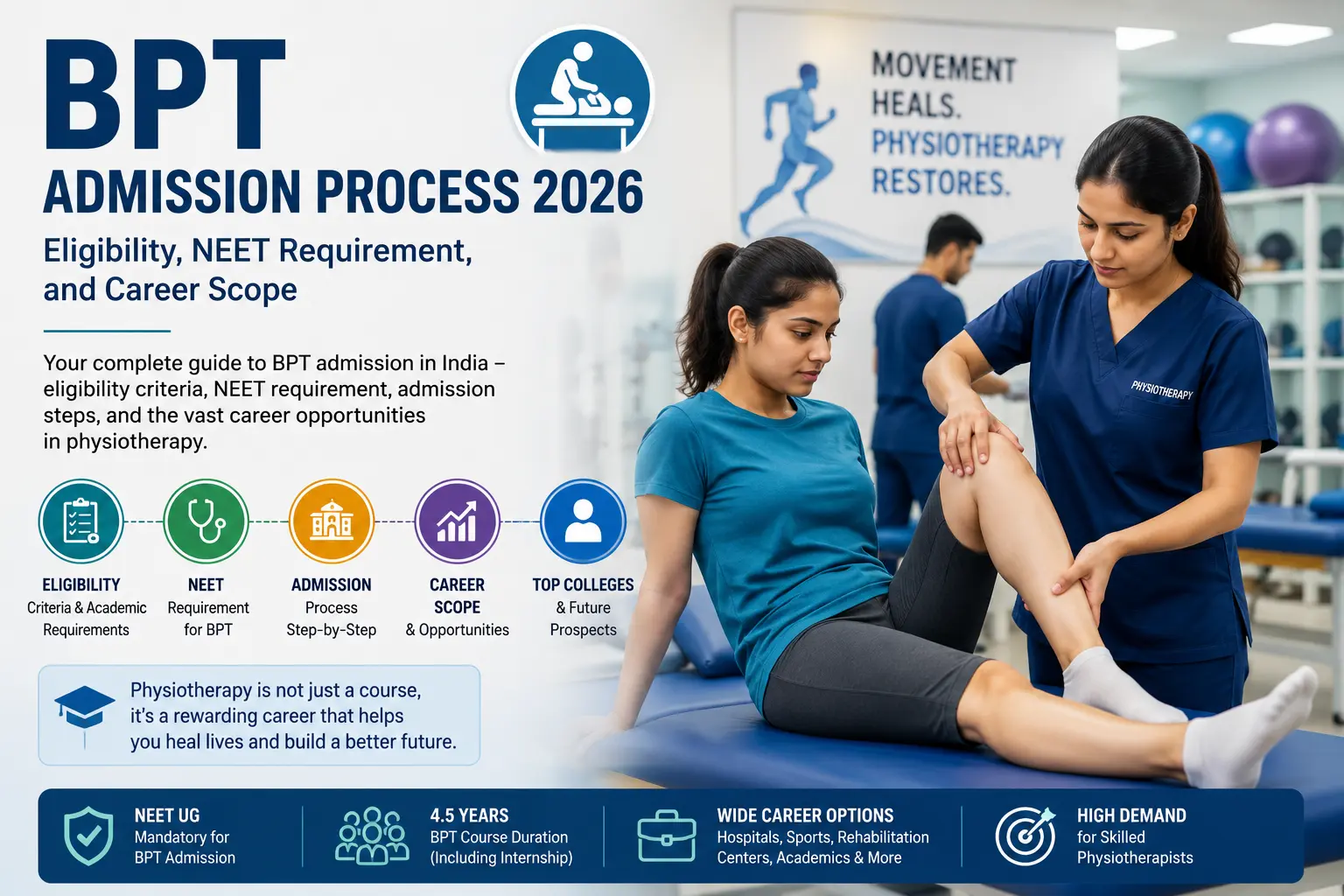 BPT Admission Process 2026: Eligibility, NEET Requirement, and Career Scope