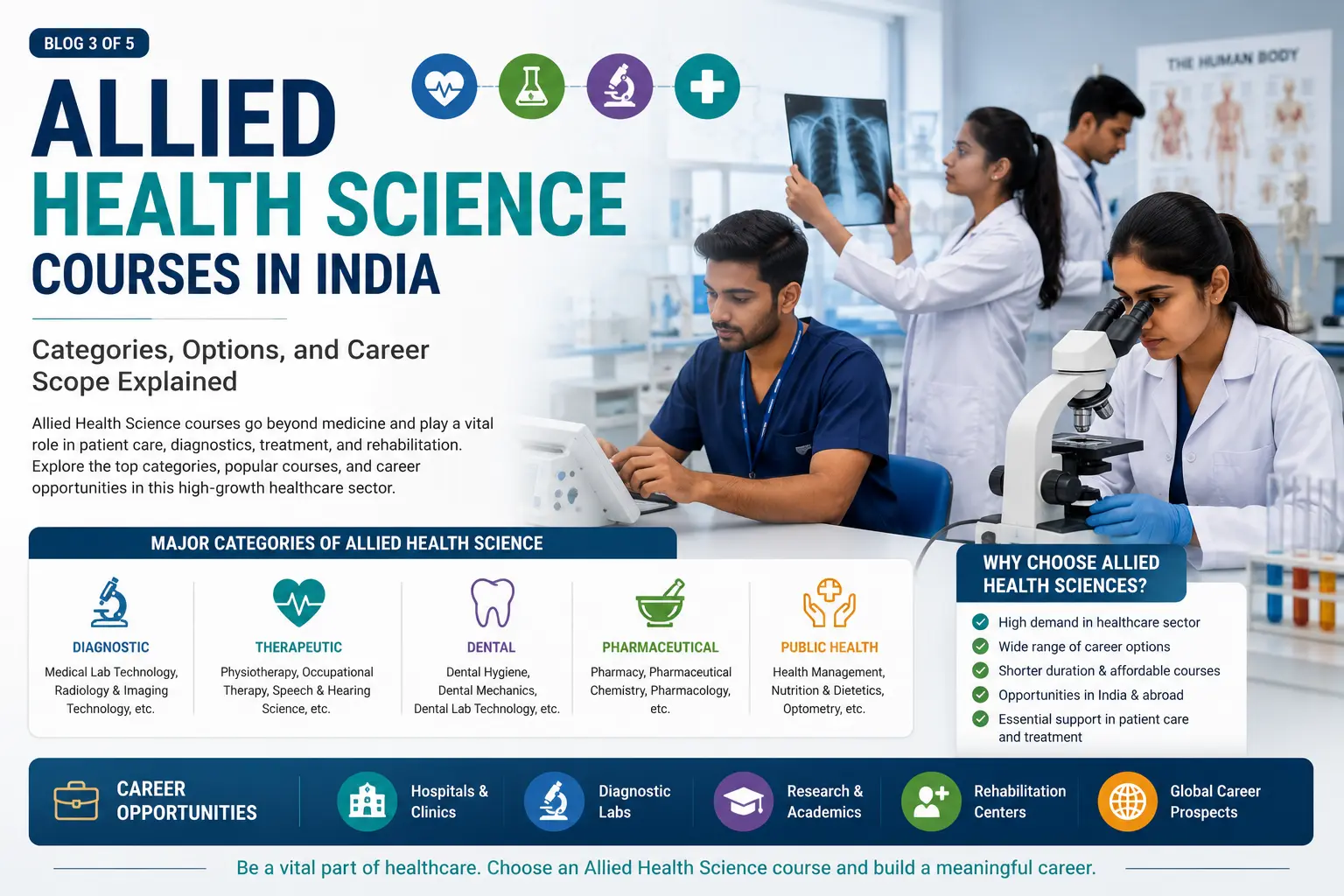 Allied Health Science Courses in India: Categories, Options, and Career Scope Explained