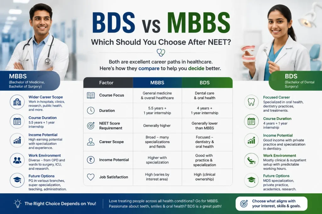 BDS vs MBBS: Which Should You Choose After NEET?