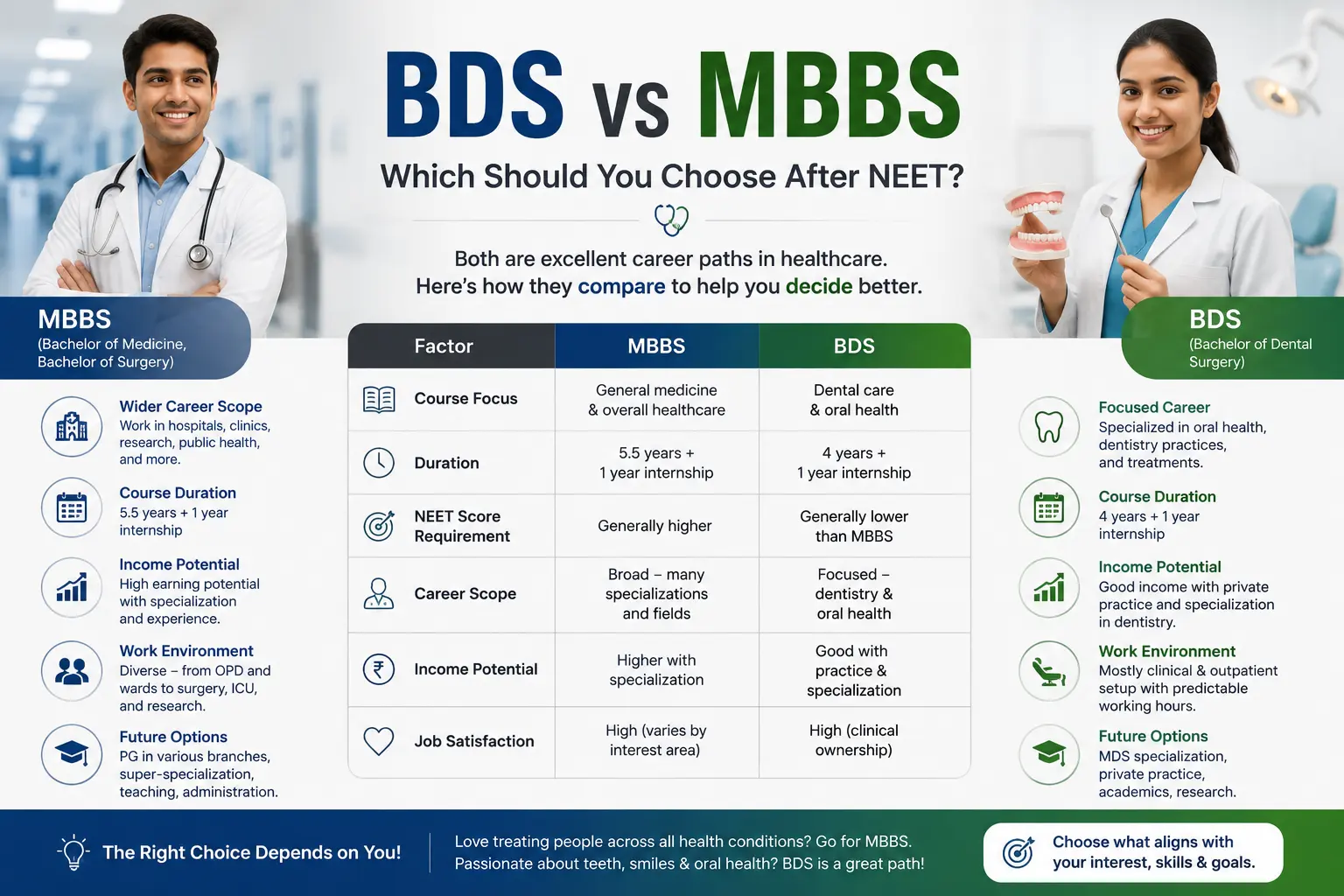 BDS vs MBBS: Which Should You Choose After NEET?